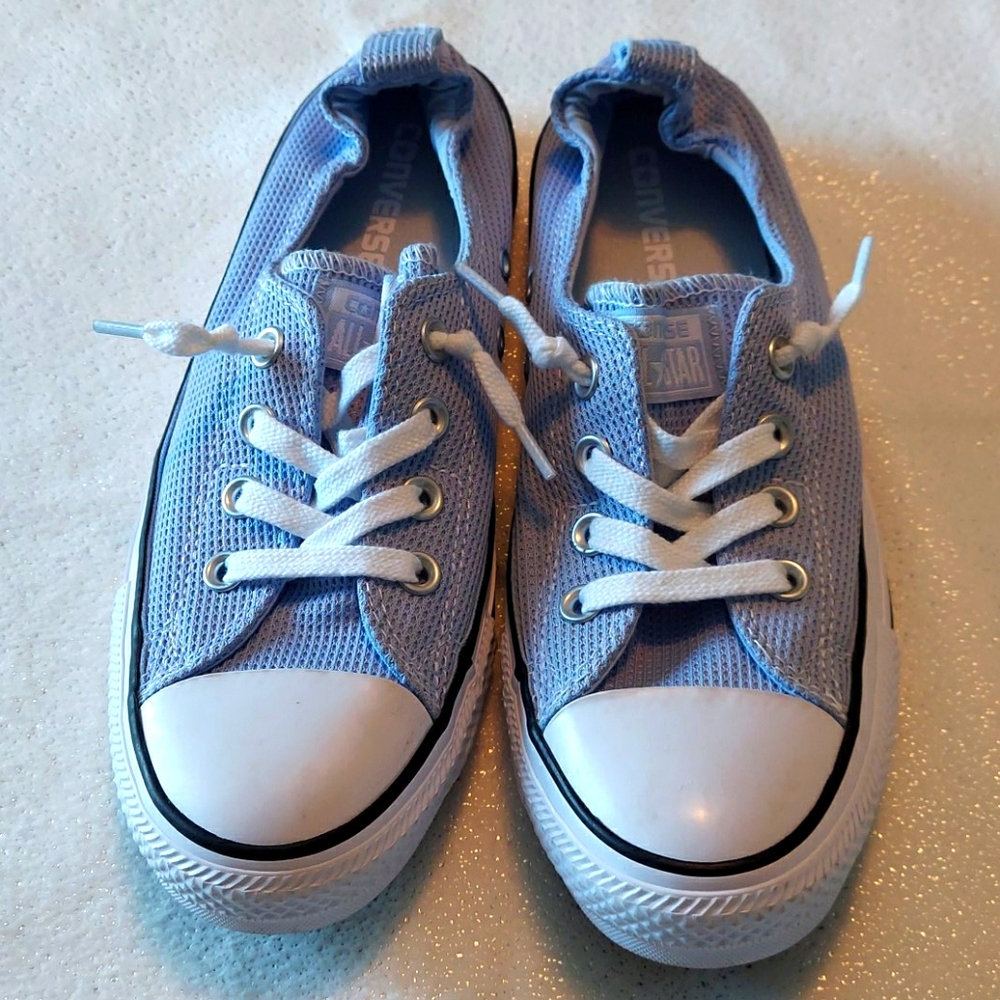 Converse Blue Mesh Low Top Shoes Women size 8.5